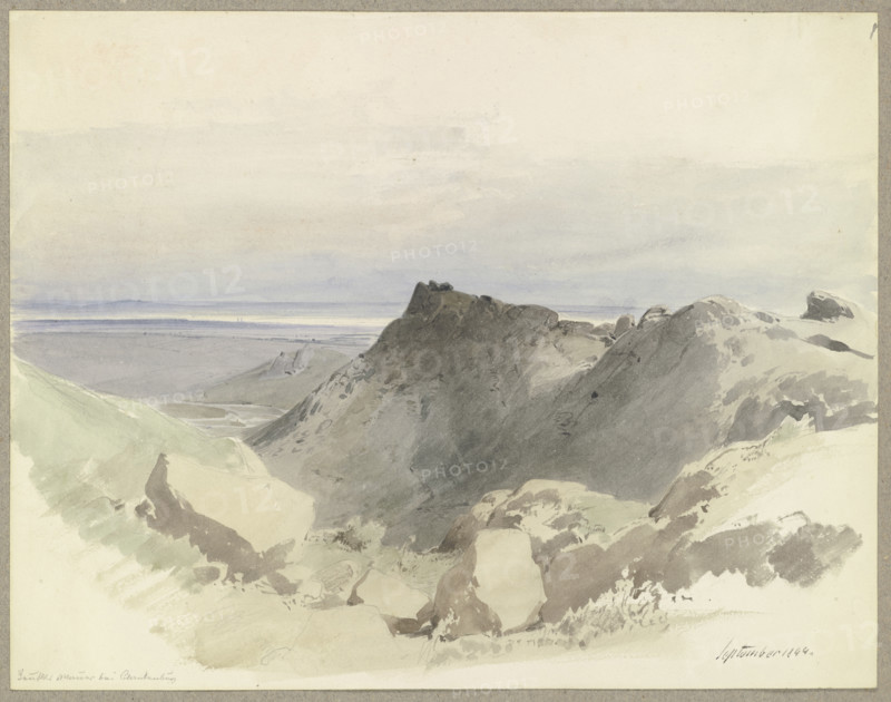 The Devil's Wall near Blankenburg in the Harz Mountains, 1844. Creator: Carl Theodor Reiffenstein.