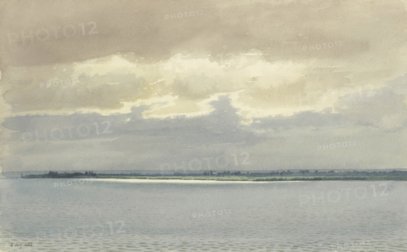 Flat landscape, 1863. Creator: Carl Theodor Reiffenstein.