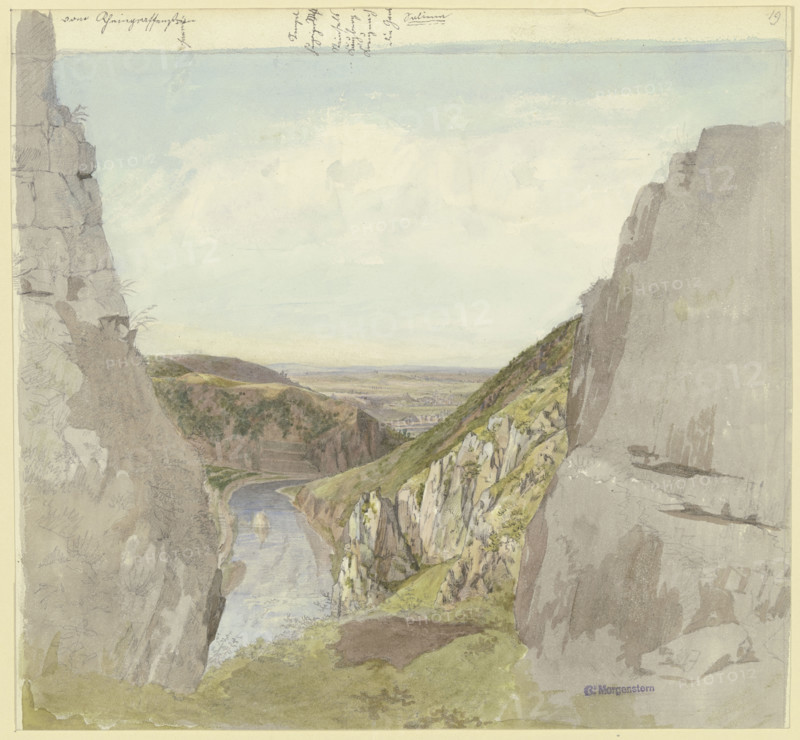 View from the Rheingrafenstein into the Nahe Valley, mid-late 19th century. Creator: Carl Morgenstern.