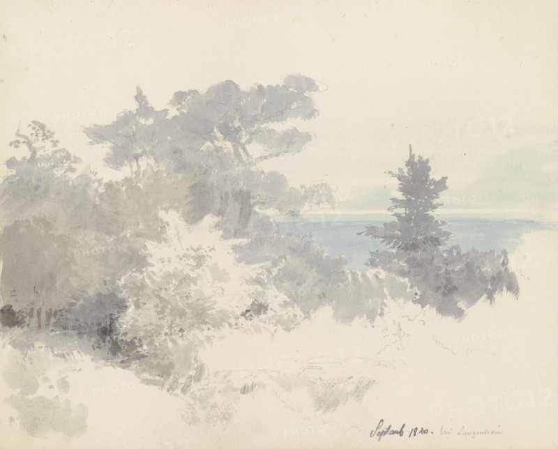 View from Langenhain over the plain, 1840. Creator: Carl Theodor Reiffenstein.