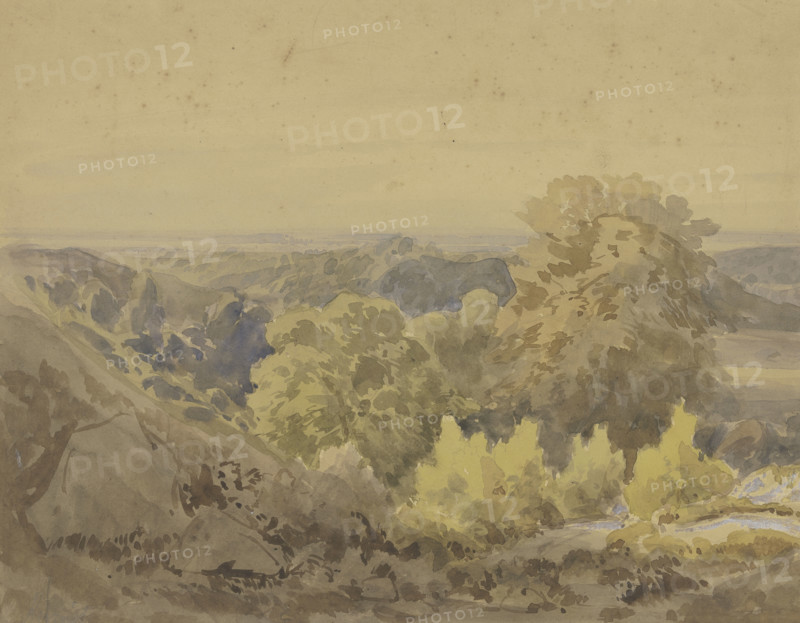 Autumn landscape near the Taunus, mid-late 19th century. Creator: Karl Peter Burnitz.