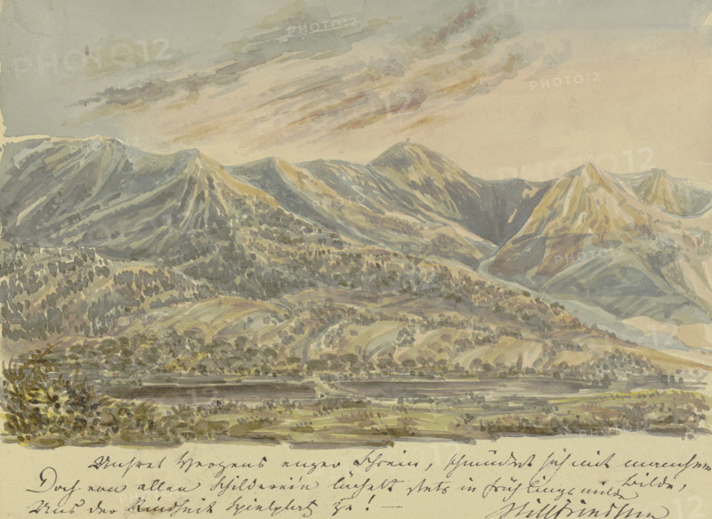 High mountain range, 19th century. Creator: Unknown.