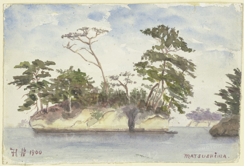 Group of islands off Matsushima, 1900. Creator: Fritz Hauck.