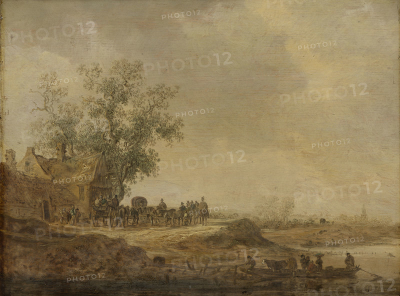 The Stop before the Inn, 1643. Creator: Jan van Goyen.