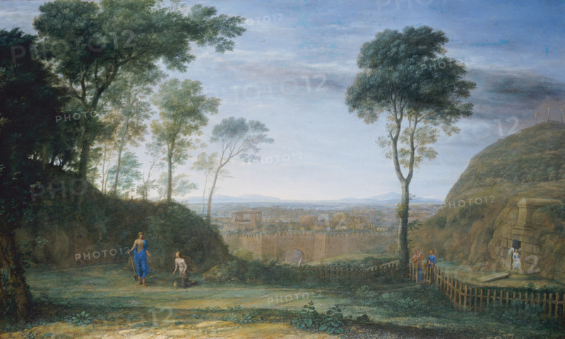 Christ Appears in front of Mary Magdalene (Noli me tangere), 1681. Creator: Claude Lorrain.