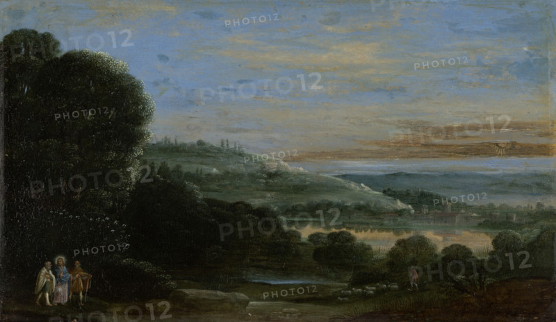 Landscape with the Walk to Emmaus, 17th century - 18th century. Creator: Unknown.