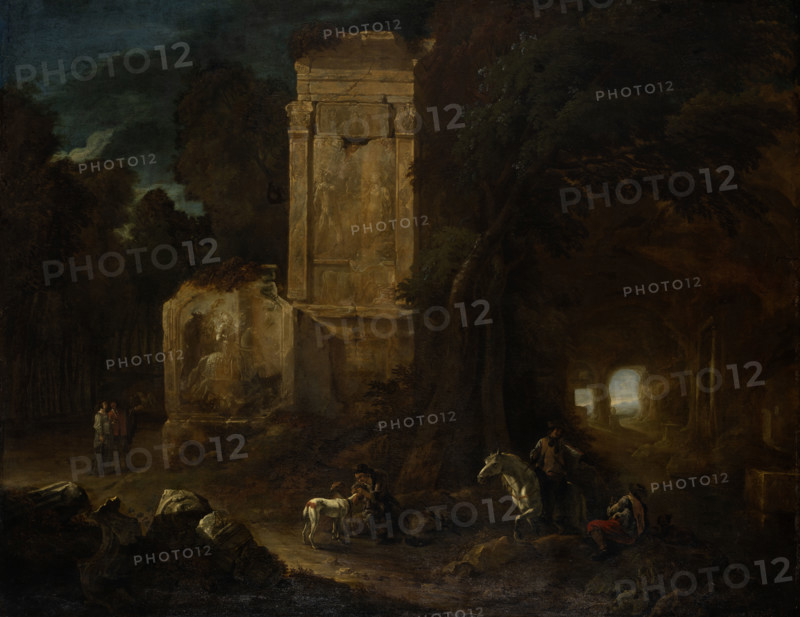 Landscape with Ancient Ruins, 1643. Creator: Abraham van Cuylenborch.