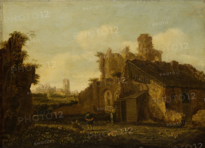 Italian Landscape with Antique Ruins, c1670-1680. Creator: Emanuel Murant.