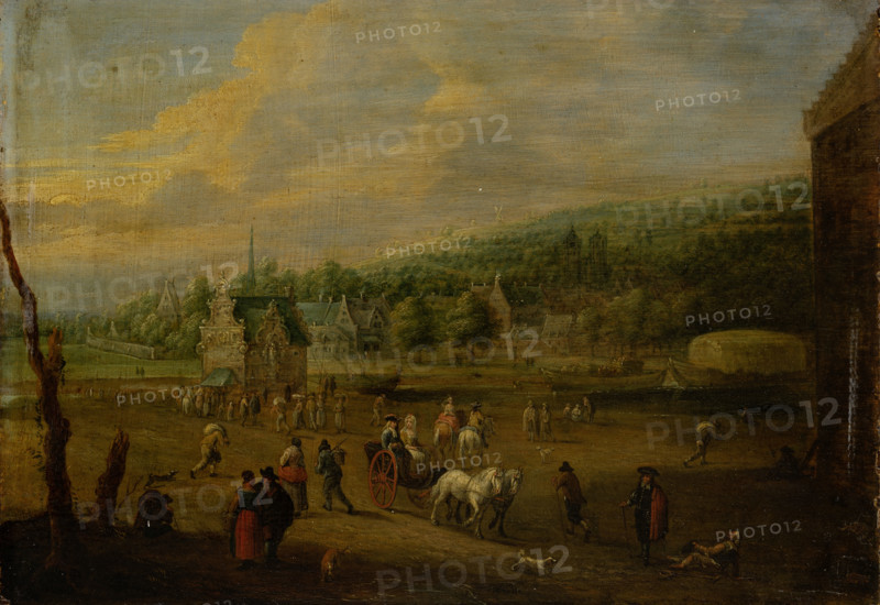 Landscape with Figures, c1685-1690. Creator: Unknown.