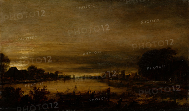 Landscape with Canal at Dusk, c1660-1670. Creator: Aert van der Neer.