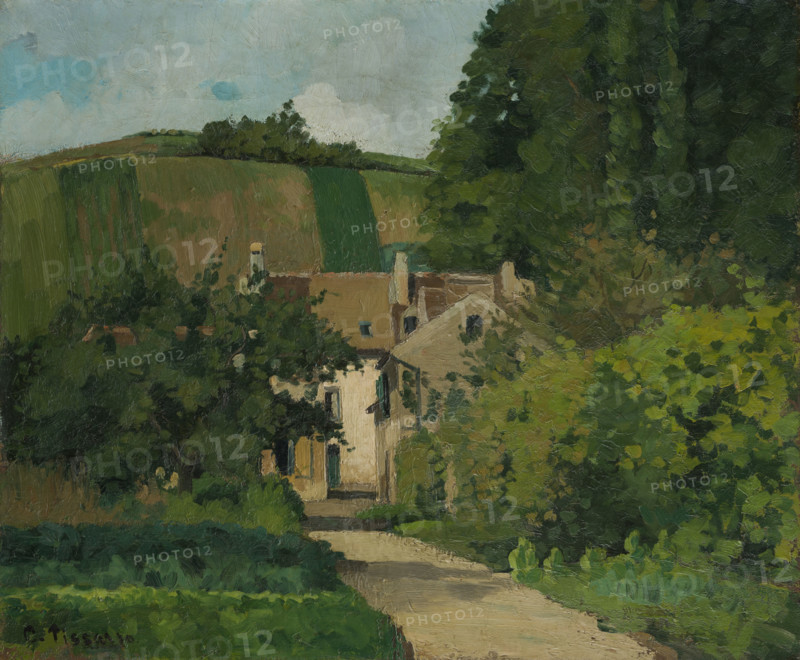 View of the Côte Saint-Denis, Pontoise, c1867. Creator: Camille Pissarro.