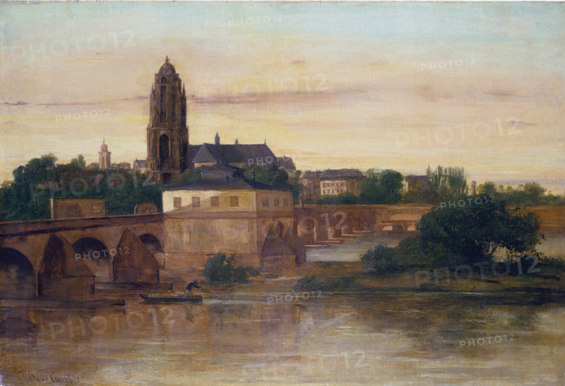 View of Frankfurt with the Old Bridge from Sachsenhausen, 1858. Creator: Gustave Courbet.
