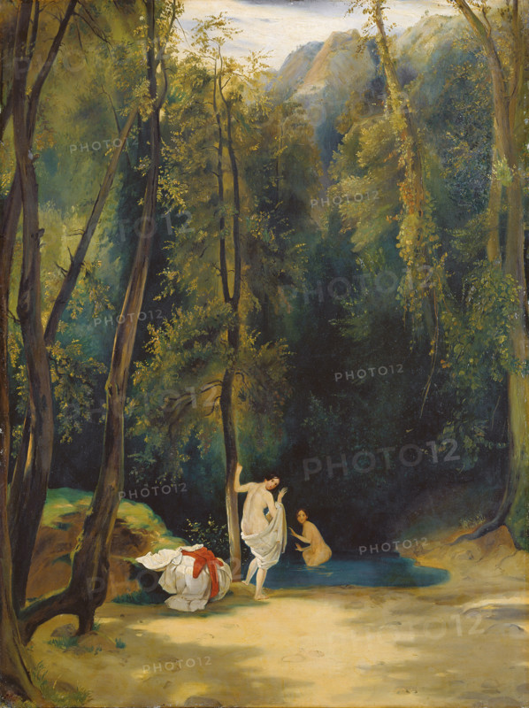 Women Bathing in the Park of Terni, 1828-1829. Creator: Karl Blechen.
