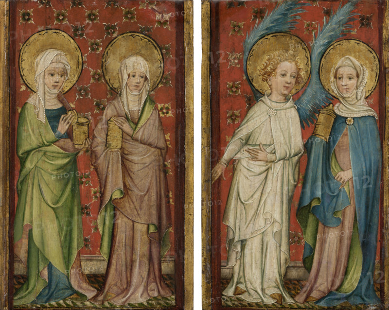 Two Wings of an Altar piece, c1400. Creator: Older Master of the Aachen Wardrobe.