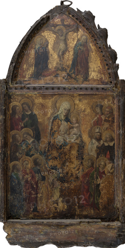 Madonna and Child with the Crucifixion, 1401-1500. Creator: Italian Master.
