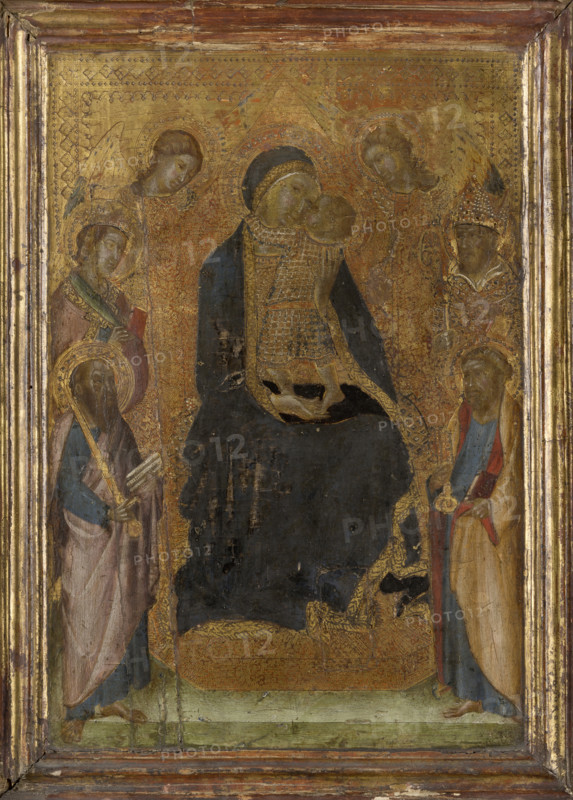 Madonna and Child Enthroned, with Saints and Angels, after 1358. Creator: Lippo Vanni.