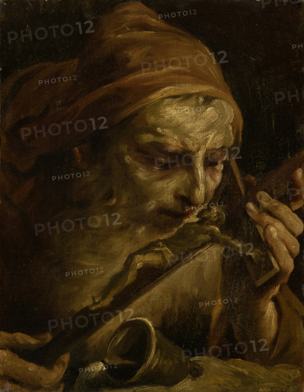 Anthony the Abbot Kissing the Crucifix, 1701-1800. Creator: Giuseppe Maria Crespi.