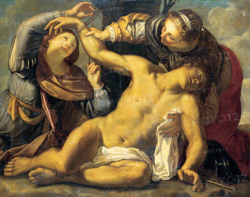 Saint Sebastian Being Cured by Saint Irene and a Servant, c1605-1610 ?. Creator: Carracci school.