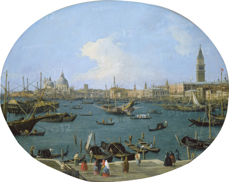 Seen from the Bacino di San Marco in Venice, 1730-1740. Creator: Canaletto.
