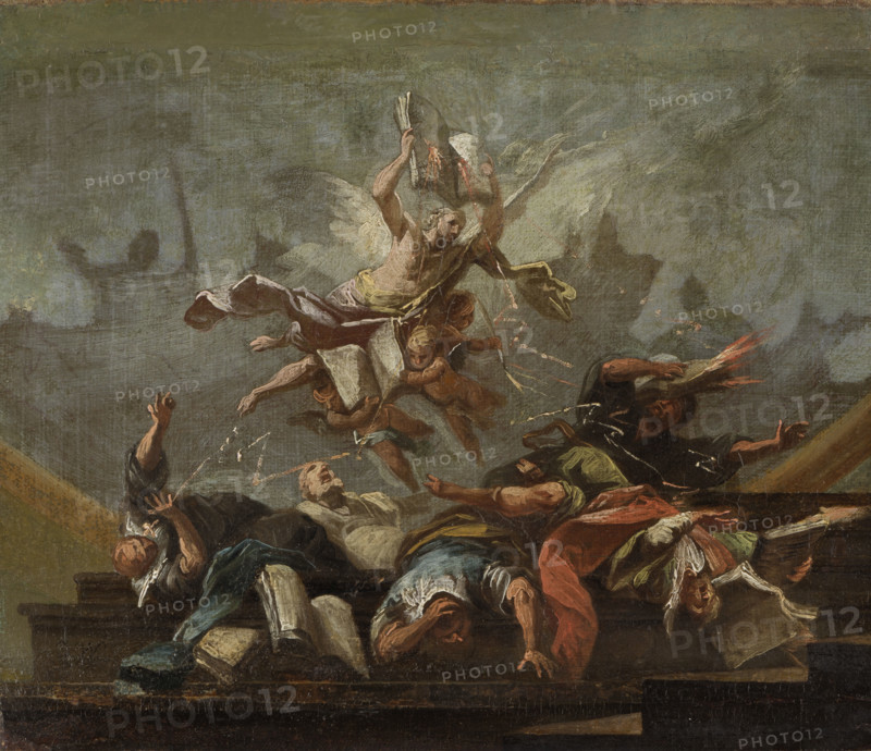 Allegory:Truth Defeating the Heretical Doctrines, 1777-1778. Creator: Christian Wink.