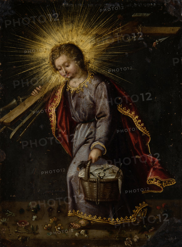 The Christ Child Carrying Passion Instruments, (1610-1630 ?). Creator: Flemish workshop of Hieronymus Wierix.