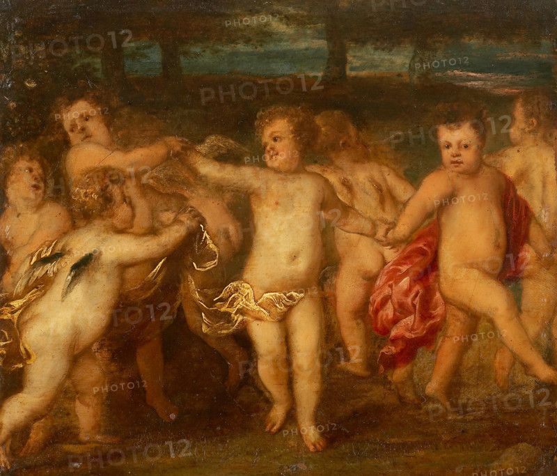 Putti Doing a Roundelay, 18th century - 19th century. Creator: Follower of Anthony van Dyck.