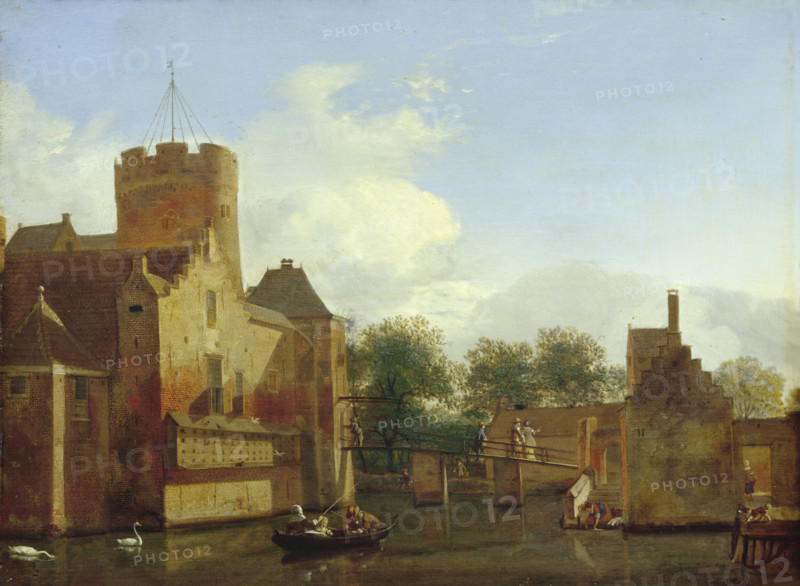 Loenerslot Castle in Holland, c1665-1670. Creator: Jan van der Heyden.