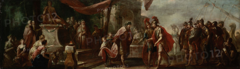 Aeneas Arriving in Latium, c1760. Creator: Johann Andreas Herrlein.