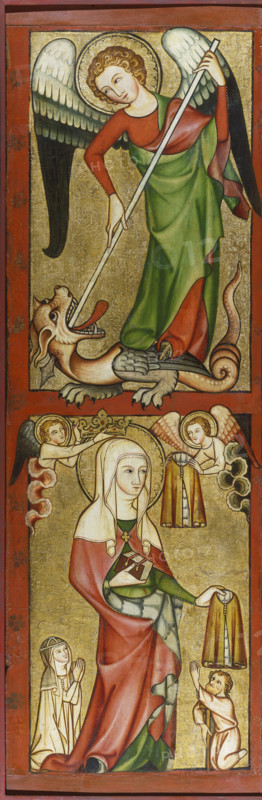 Saints Michael and Elizabeth of Hungary, 1325-1335. Creator: Rhenish Master c1330.
