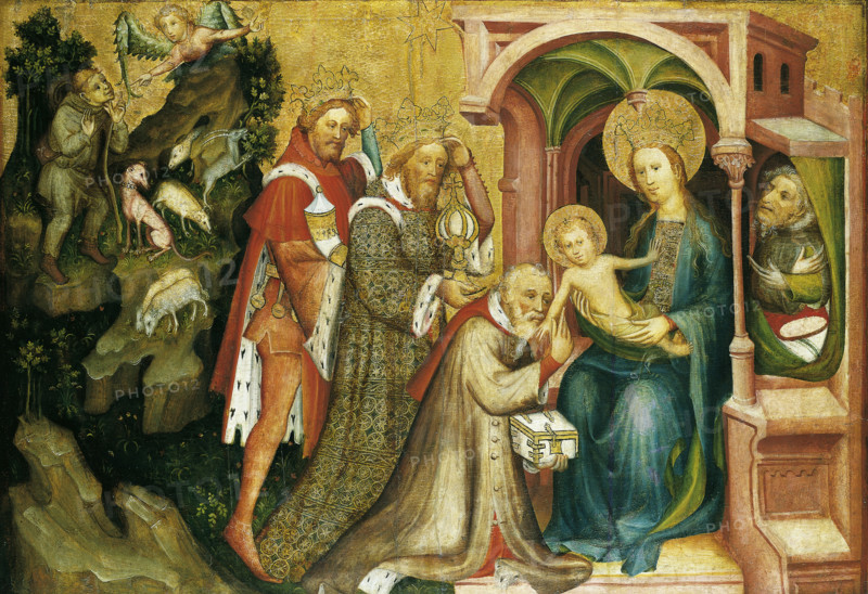 The Adoration of the Magi, c1400. Creator: Master of the Middle Rhine.