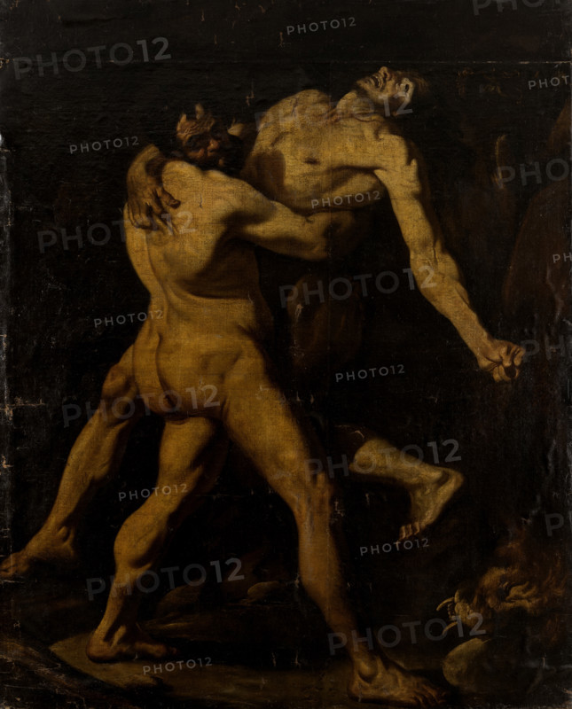 Hercules and Antaeus, 1601-1700. Creator: Italian Master.