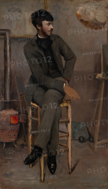 Portrait of a Painter in a Parisian Studio, 1887. Creator: Ottilie Wilhelmine Roederstein.