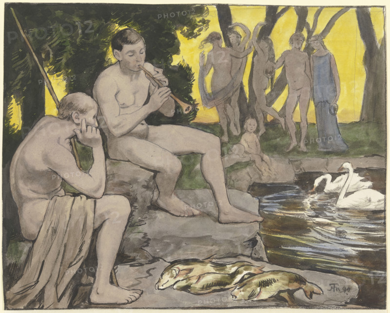 The Elysian Fields (Dancing nymphs), 1890. Creator: Hans Thoma.