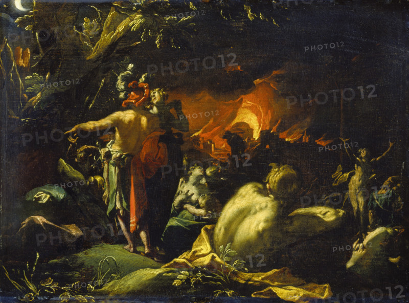 The Burning of Troy, c1593. Creator: Abraham Bloemaert.