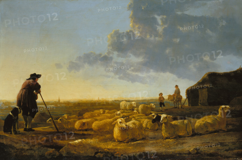 Herd of Sheep at Pasture, c1645-1655. Creator: Aelbert Cuyp.