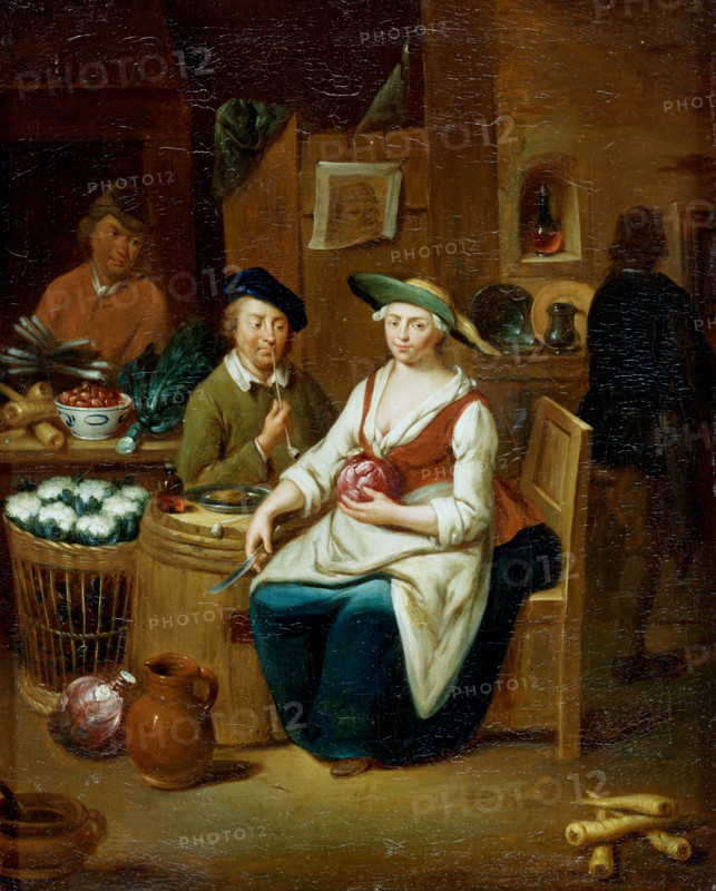 Kitchen Interior, 19th century. Creator: Johann Gerlach Lambert.