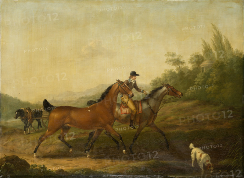 Two English Horses, 1797. Creator: Johann Georg Pforr.