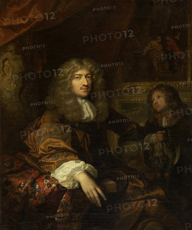 Portrait of Pieter Six with a Servant Bearing Hunting Booty, 1677. Creator: Gaspar Netscher.