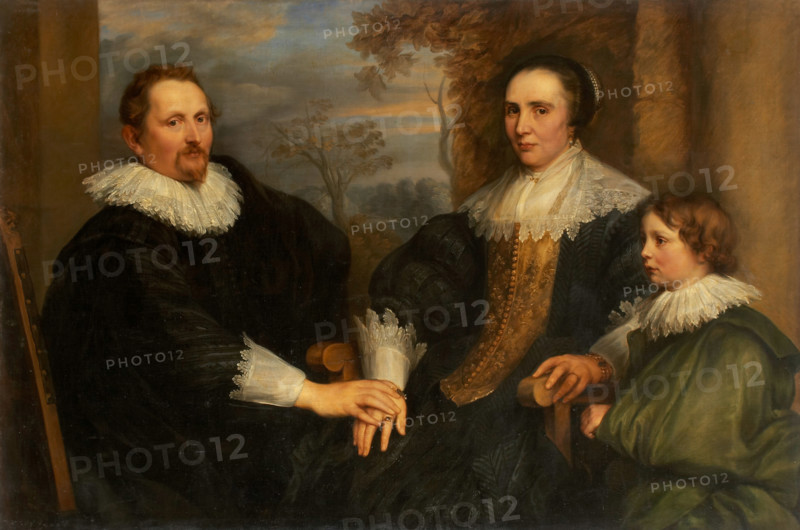 Portrait of the Antwerp merchant Sebastiaen Leerse and his family, c1691-1740. Creator: Copy after Anthony van Dyck.
