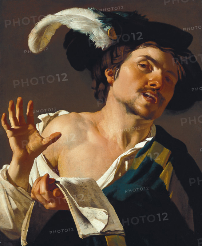 Young Man Singing, 1622. Creator: Dirck van Baburen.