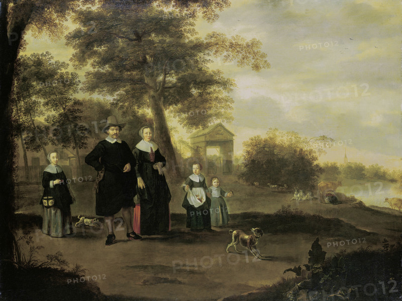 The Family of Preacher Reinier Halma in Langerak on the Lek, 1652. Creators: Jacques Muller, Jacob van Bemmel.