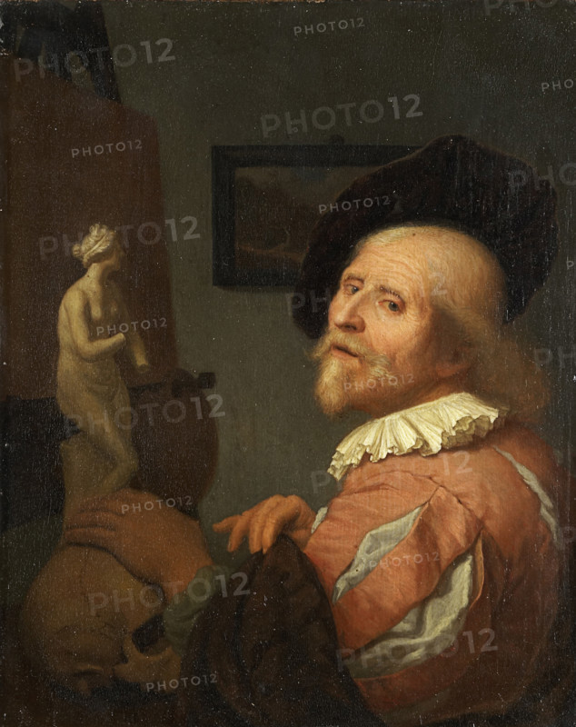 Portrait of an Artist in His Studio, c1670-1675. Creator: Godfried Schalcken.