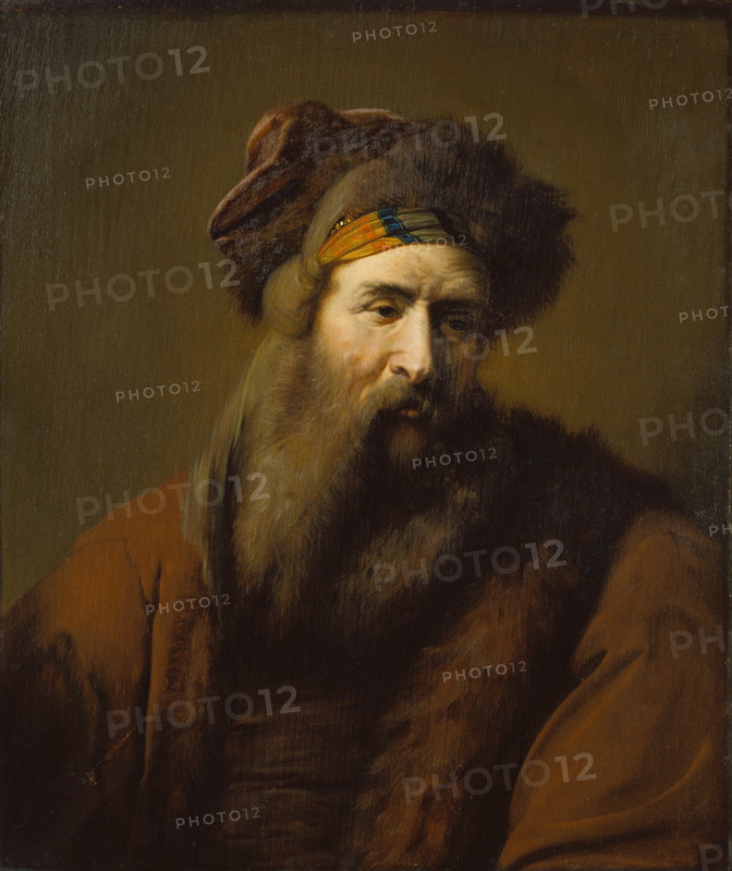 Head of a Bearded Man in Oriental Costume, c1660-1670. Creator: Ary de Vois.