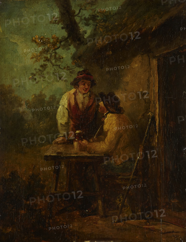 Peasants in front of a Hut, c1790. Creator: George Morland.