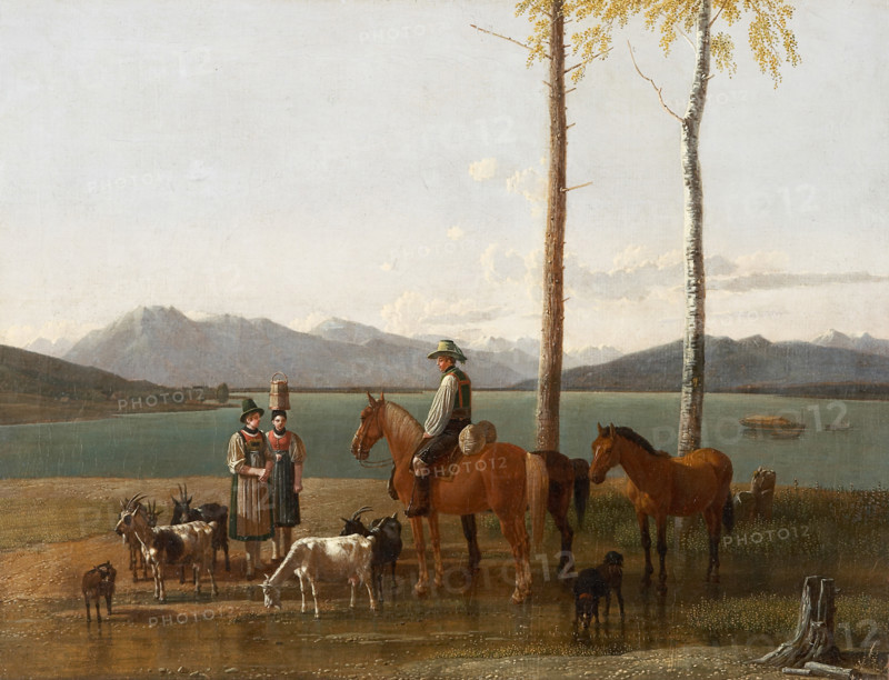 Morning at the Tegernsee, 1827. Creator: Wilhelm von Kobell.