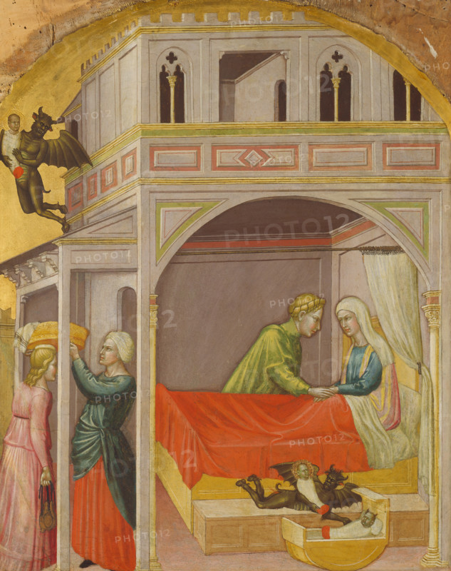 Exchange and Abduction, c1390. Creator: Martino di Bartolomeo di Biagio.