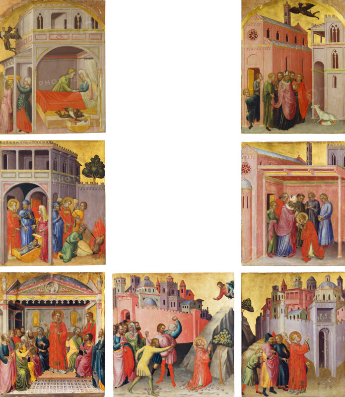 Seven Scenes from the Legend of St Stephen, c1390. Creator: Martino di Bartolomeo di Biagio.