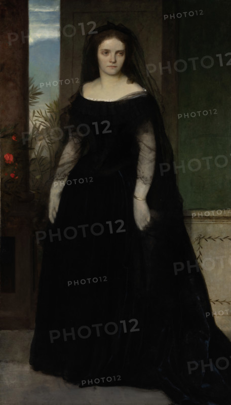 Portrait of the Actress Fanny Janauschek, 1861. Creator: Arnold Bocklin.