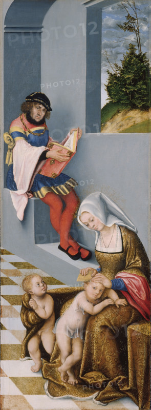 Mary Salome and Zebedaeus (with the features of John the Constant) with their sons..., 1509. Creator: Lucas Cranach the Elder.