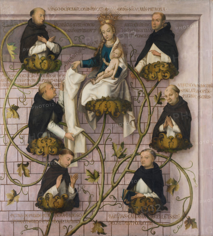 Lineage of the Dominican Order, 1501. Creators: Hans Holbein the Elder, Jesus Christ.